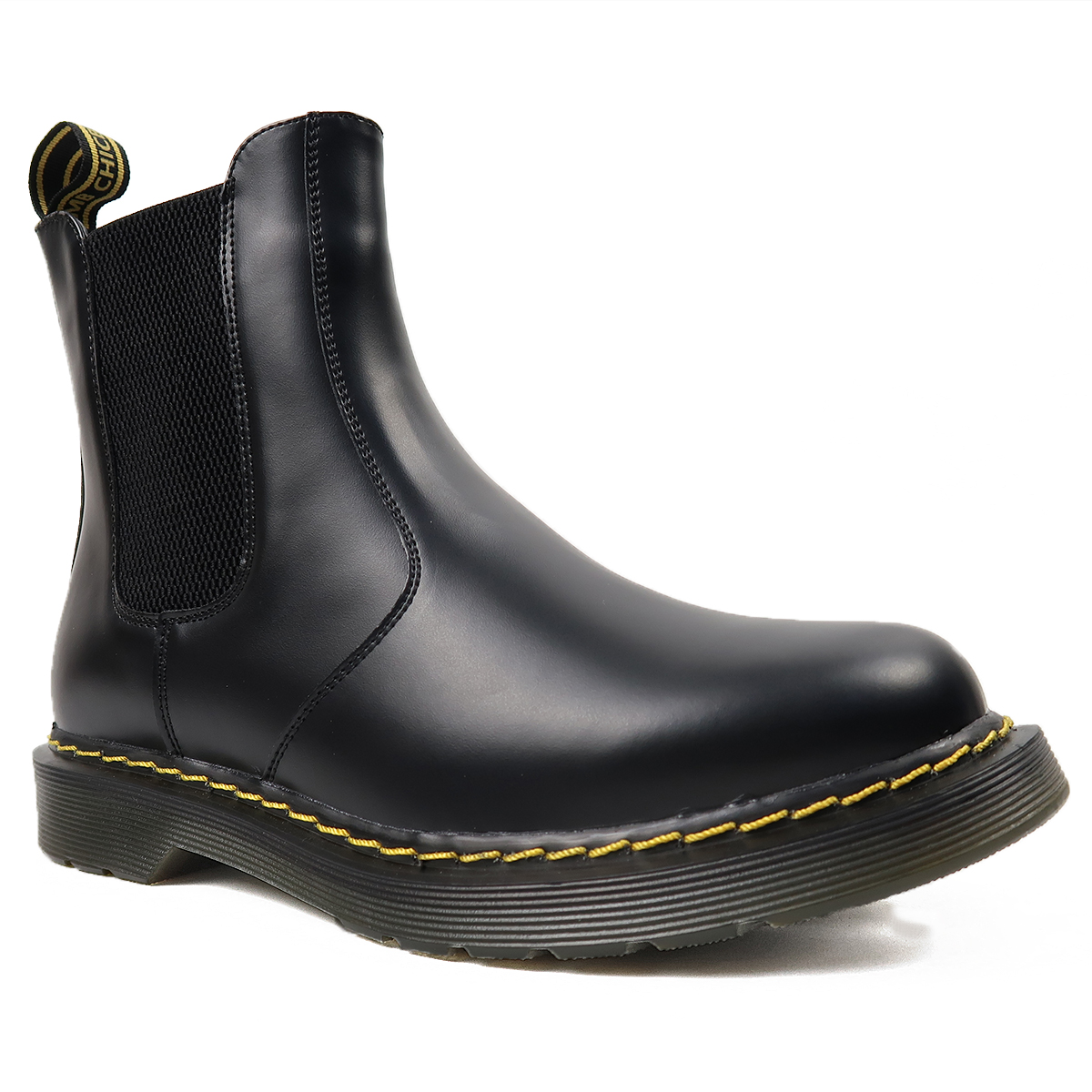 Botines Estilo Chelsea Eco Cuero Negro Ajuste con Elástico N02NG