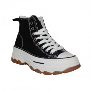 Zapatilla Negra Estilo Converse Mujer T2301NG