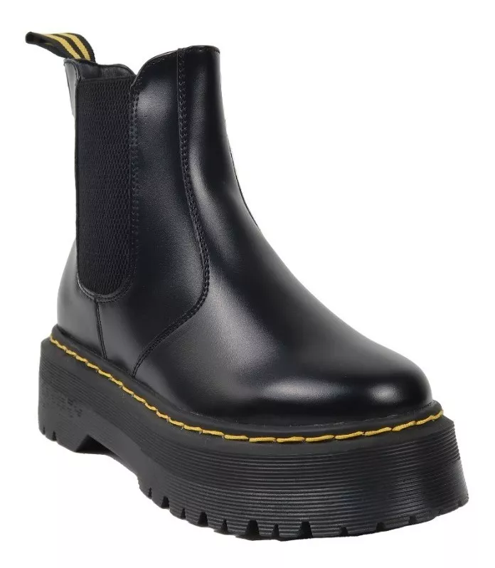 Botines Tipo Chelsea Estilo Dr. Martens con Plataforma S09NG